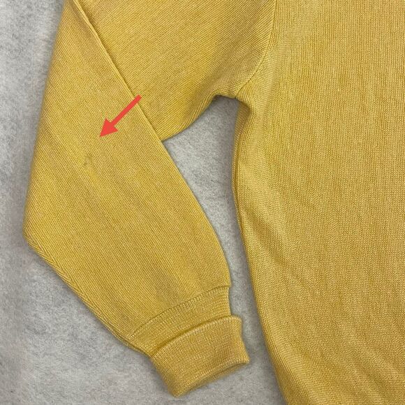 Vintage Arnold Palmer Robert Bruce Mens L Cardigan Sweater 70s Cream Made USA - Picture 6 of 12